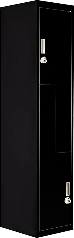Salvatore Angelotti Furniture Black Two-Door L-shaped Office Gym Shed Storage Locker - 3-Digit Combination Lock
