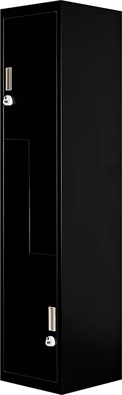 Salvatore Angelotti Furniture Black Two-Door L-shaped Office Gym Shed Storage Locker - 3-Digit Combination Lock
