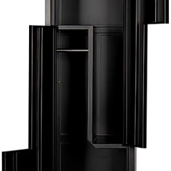 Salvatore Angelotti Furniture Black Two-Door L-shaped Office Gym Shed Storage Locker - 3-Digit Combination Lock