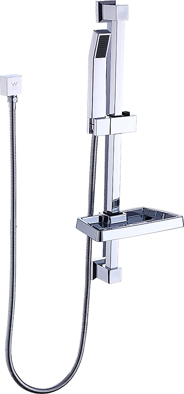 Della Francesca Hand Held Shower Rail Soap Dish Bathroom Set