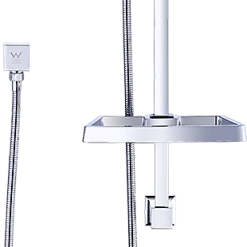 Della Francesca Hand Held Shower Rail Soap Dish Bathroom Set