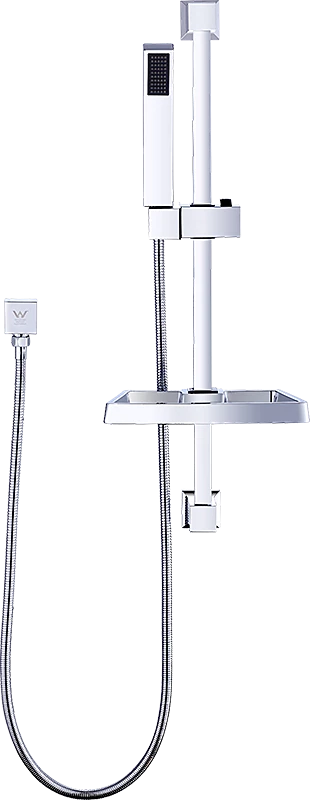 Della Francesca Hand Held Shower Rail Soap Dish Bathroom Set