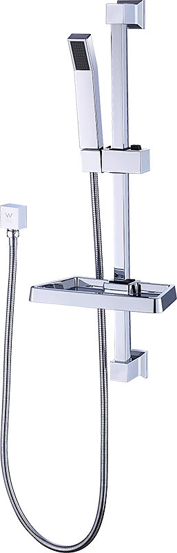 Della Francesca Hand Held Shower Rail Soap Dish Bathroom Set