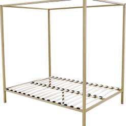 Palermo 4 Four Poster Queen Bed Frame - Gold Furniture