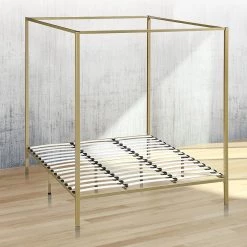 Palermo 4 Four Poster King Bed Frame - Gold