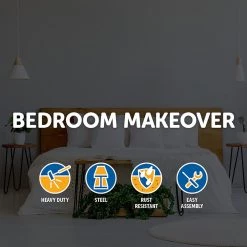 Palermo 4 Four Poster King Bed Frame - Gold