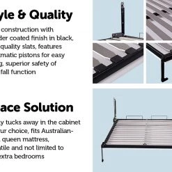 Palermo Queen Size Wall Bed Mechanism Hardware Kit Diamond Edition