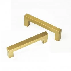 Randy & Travis Machinery DIY & Renovation 15x Brushed Brass Drawer Pulls Kitchen Cabinet Handles - Gold Finish 96mm