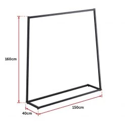 Palermo Commercial Clothing Garment Rack Retail Shop Black