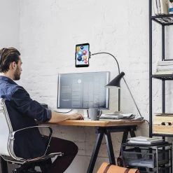 Randy & Travis Machinery Adjustable Floor Stand Lazy Mount Holder Bracket For 4-9.5in Tablet Phone Stand