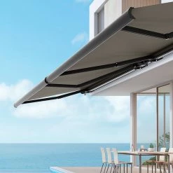 Bariloche 4.0 X 3.0m Grey Retractable Folding Arm Heavy Duty Cassette Awning