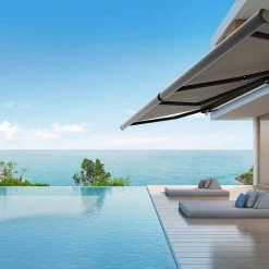 Bariloche 4.0 X 3.0m Grey Retractable Folding Arm Heavy Duty Cassette Awning