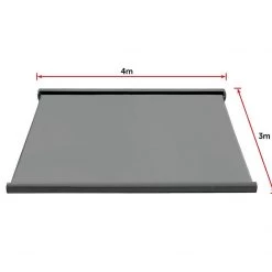 Bariloche 4.0 X 3.0m Grey Retractable Folding Arm Heavy Duty Cassette Awning