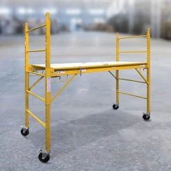 Randy & Travis Machinery DIY & Renovation Yellow Mobile Safety High Scaffold / Ladder Tool - 450kg
