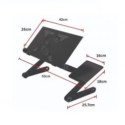 Randy & Travis Machinery Furniture Aluminium Alloy Folding Laptop Computer Stand Desk Table Tray On Bed Mouse