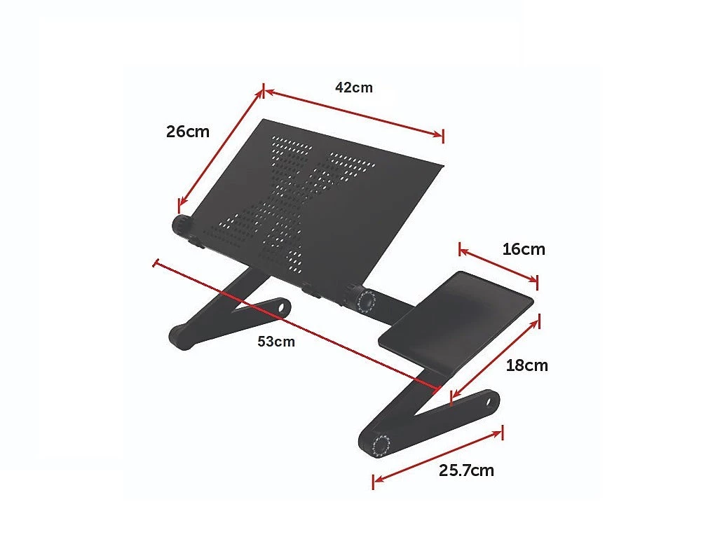 Randy & Travis Machinery Furniture Aluminium Alloy Folding Laptop Computer Stand Desk Table Tray On Bed Mouse