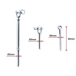 Randy & Travis Machinery DIY & Renovation 20 X Stainless Wire Rope Balustrade Kit