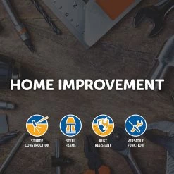 Randy & Travis Machinery Foldable Non Slip 4 Step Steel Ladder DIY & Renovation