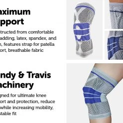 Randy & Travis Machinery Full Knee Support Brace Protector - Large