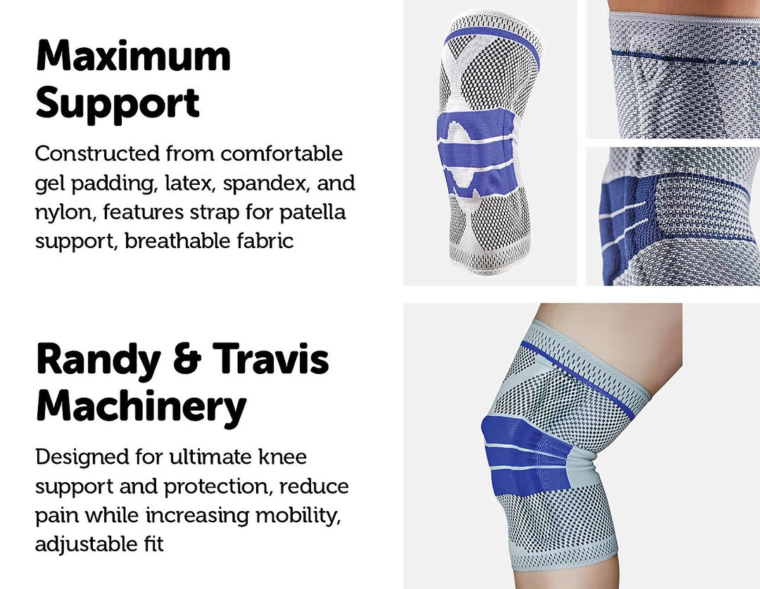 Randy & Travis Machinery Full Knee Support Brace Protector - Large