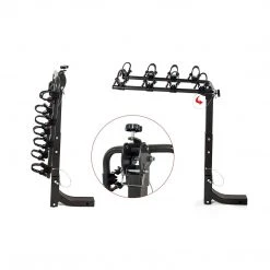Randy & Travis Machinery Premium 4-Bike Carrier Rack Hitch Mount Swing Down Bicycle Rack W/ 2