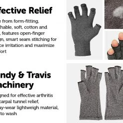 Randy & Travis Machinery Arthritis Gloves Compression Joint Finger Hand Wrist Support Brace - Medium Sports & Fitness