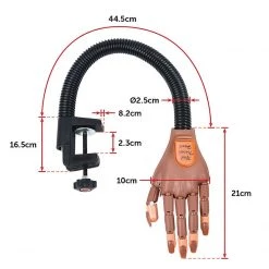 FactoryFast.com.au Home & Lifestyle Practice Hand Model For Nail Art Training And Display Manicure With False Nails