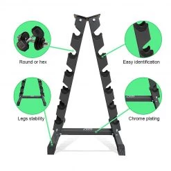Randy & Travis Machinery Steel Vertical Dumbbell Rack Weight Stand Sports & Fitness