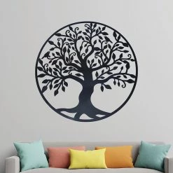 Randy & Travis Machinery Home & Lifestyle 99cm Black Tree Of Life Wall Art Hanging Metal Iron Sculpture Garden