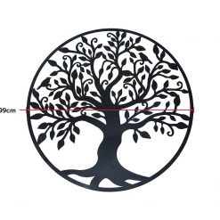 Randy & Travis Machinery Home & Lifestyle 99cm Black Tree Of Life Wall Art Hanging Metal Iron Sculpture Garden