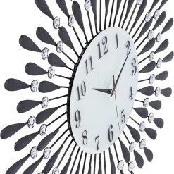 FactoryFast.com.au Large Modern 3D Crystal Wall Clock Luxury Art Metal Round Home Decor Home & Lifestyle