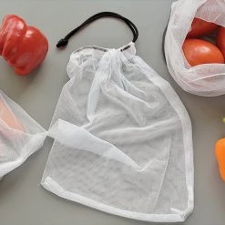 Randy & Travis Machinery Reusable Produce Bags Fruit & Vegetable Shop Grocery Fridge Eco Mesh 8 Pack
