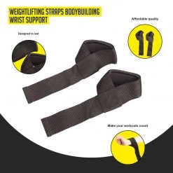 Randy & Travis Machinery Weightlifting Straps Bodybuilding Wrist Support Sports & Fitness