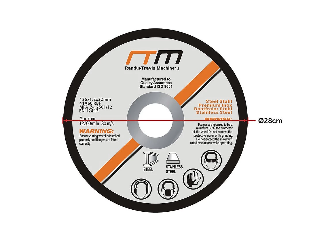 Randy & Travis Machinery 125mm 5" Cutting Disc Wheel For Angle Grinder X25