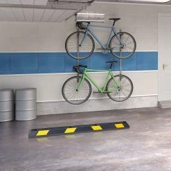 FactoryFast.com.au 180cm Heavy Duty Rubber Curb Parking Guide Wheel Driveway Stopper Reflective Yellow