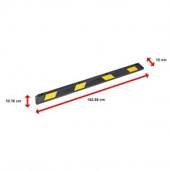 FactoryFast.com.au 180cm Heavy Duty Rubber Curb Parking Guide Wheel Driveway Stopper Reflective Yellow