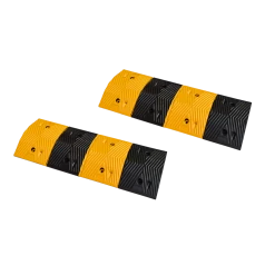 Randy & Travis Machinery Pair Of 1m Long 60T Load Rubber Speed Bump Hump Modular Speed Humps Road Hump