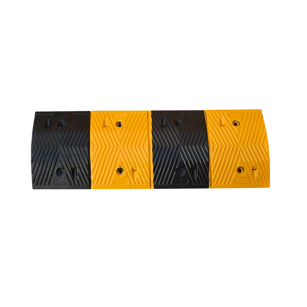 Randy & Travis Machinery Pair Of 1m Long 60T Load Rubber Speed Bump Hump Modular Speed Humps Road Hump