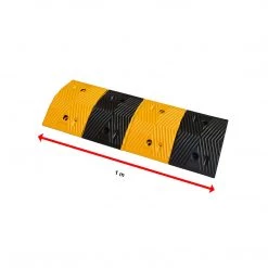 Randy & Travis Machinery Pair Of 1m Long 60T Load Rubber Speed Bump Hump Modular Speed Humps Road Hump