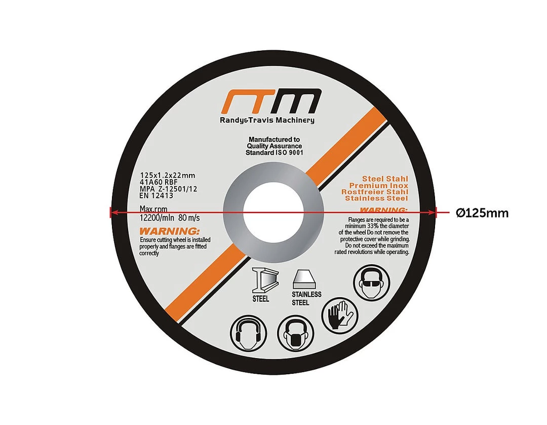 Randy & Travis Machinery Outdoor & Leisure 125mm 5" Cutting Disc Wheel For Angle Grinder X100