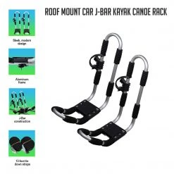 FactoryFast.com.au Roof Mount Car J-Bar Kayak Canoe Rack Outdoor & Leisure