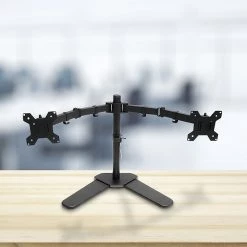 Randy & Travis Machinery 13"-27" Dual Screen Monitor Stand TV Bracket Computer Display Desk Mount Holder Furniture