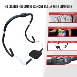 Randy & Travis Machinery Ab Crunch Abdominal Exercise Roller With Computer Sports & Fitness