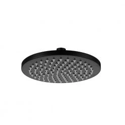Della Francesca DIY & Renovation 200mm Shower Head Round 304SS Electroplated Matte Black Finish