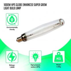 Randy & Travis Machinery 1000W HPS Globe Enhanced Super Grow Light Bulb Lamp Outdoor & Leisure
