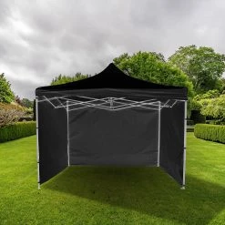 Randy & Travis Machinery 3x3m Popup Gazebo Party Tent Marquee Black