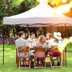 Randy & Travis Machinery Outdoor & Leisure 3x3m Easy Pop Up Canopy Tent 420D Waterproof UV-Treated Cover Commercial Quality