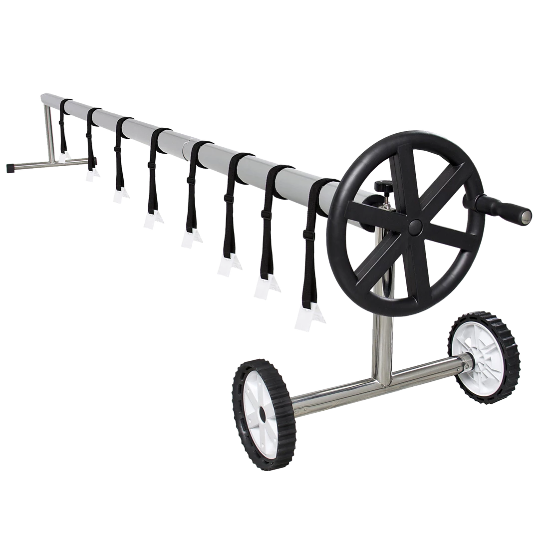 Bariloche Outdoor & Leisure Solar Adjustable Swimming Pool Blanket Cover Roller With Wheels