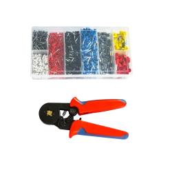 FactoryFast.com.au 1200Pcs Bootlace Ferrule Crimper Kit 0.25-10mm2 Cord End Ratchet Crimping Tool