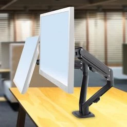 Randy & Travis Machinery Furniture Dual Screen Gas-strut Monitor Stand Mount Desktop Bracket For LED/LC